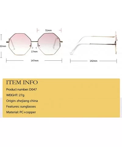 Delicate Metal Frame Hipster Small Polygon Women Men Vintage Eye Sunglasses Retro Eyewear - B - C7196R62LSH $5.01 Rimless