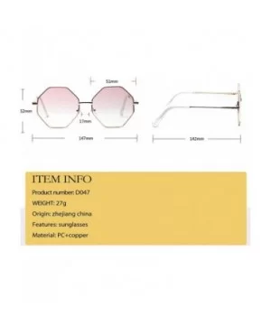 Delicate Metal Frame Hipster Small Polygon Women Men Vintage Eye Sunglasses Retro Eyewear - B - C7196R62LSH $5.01 Rimless