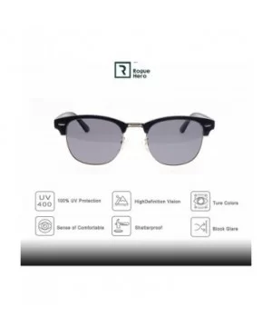 Semi Rimless Polarized Sunglasses Women UV Protection Men Retro Brand Sun Glasses - C918XYILIH2 $11.26 Rimless