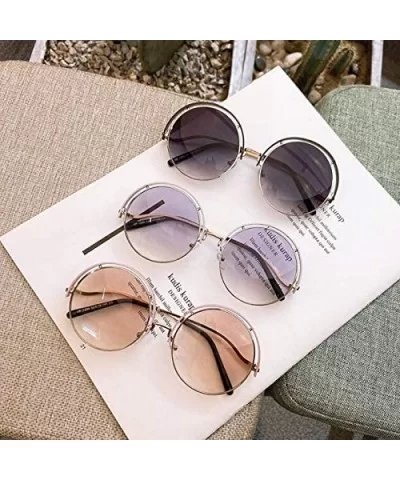 Women Oversized Round Sunglasses UV400 Lightweight PC Sunglasses Eyewear - Green - CQ1974TSOUY $13.02 Round