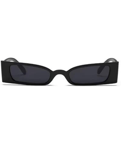 Small frame Men and women Sunglasses Fashion Retro Sunglasses - Black - C318LIQNX49 $5.14 Rectangular