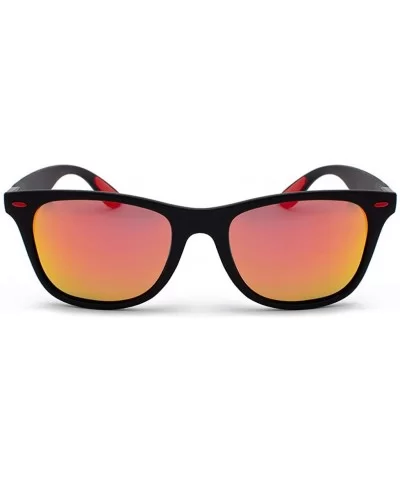 Fashion Sunglasses for Women Man Mirrored Lens Polarized Goggle Eyewear - E - CS18UD437QD $9.00 Oversized