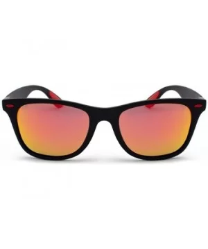 Fashion Sunglasses for Women Man Mirrored Lens Polarized Goggle Eyewear - E - CS18UD437QD $9.00 Oversized