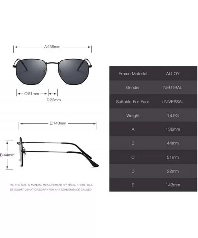 Sunglasses and sunglasses Polygonal Polarized Sunglasses for men and women - D - CW18QNC3GOK $31.00 Oval