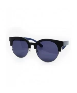 1002 Premium POLARIZED Women Men Mirror Brand Style Fashion Sunglasses - Black Blue - CF18Q7ZWU77 $27.12 Round