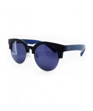 1002 Premium POLARIZED Women Men Mirror Brand Style Fashion Sunglasses - Black Blue - CF18Q7ZWU77 $27.12 Round