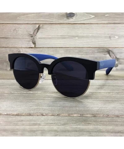 1002 Premium POLARIZED Women Men Mirror Brand Style Fashion Sunglasses - Black Blue - CF18Q7ZWU77 $27.12 Round