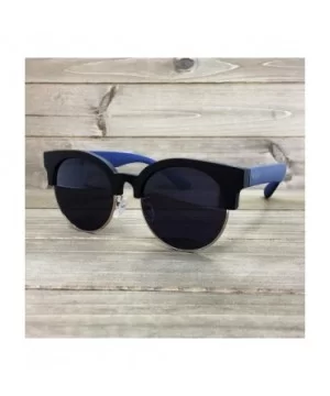 1002 Premium POLARIZED Women Men Mirror Brand Style Fashion Sunglasses - Black Blue - CF18Q7ZWU77 $27.12 Round