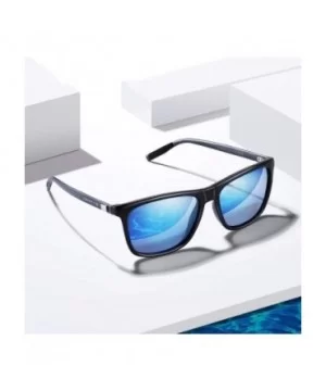 DESIGN Men Women Classic Square Polarized Sunglasses Aluminum Legs C01 Black - C06 Red - CO18XE0WTIR $11.23 Square