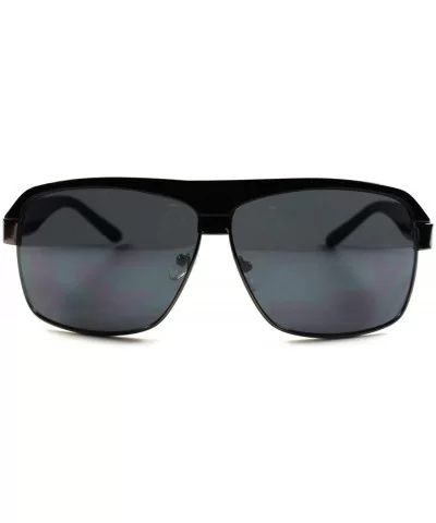 Stylish Vintage Mens Womens Retro 80s 90s Square Sunglasses Frame - Black - CY18X5TLG30 $5.76 Square