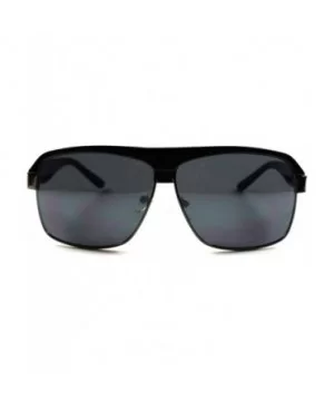 Stylish Vintage Mens Womens Retro 80s 90s Square Sunglasses Frame - Black - CY18X5TLG30 $5.76 Square