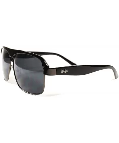 Stylish Vintage Mens Womens Retro 80s 90s Square Sunglasses Frame - Black - CY18X5TLG30 $5.76 Square