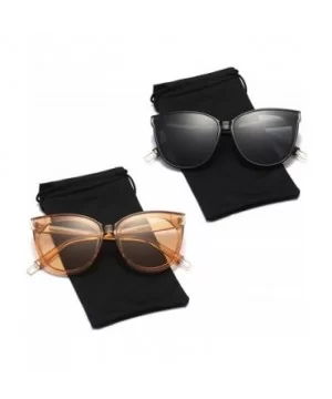 Polarized Sunglasses UV Protection Vintage Sun Glasses for Women Men - Gray&champagne - C618R4LGRLX $5.46 Cat Eye