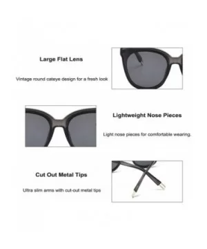 Polarized Sunglasses UV Protection Vintage Sun Glasses for Women Men - Gray&champagne - C618R4LGRLX $5.46 Cat Eye