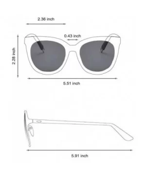 Polarized Sunglasses UV Protection Vintage Sun Glasses for Women Men - Gray&champagne - C618R4LGRLX $5.46 Cat Eye