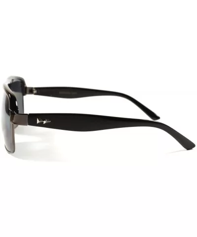 Stylish Vintage Mens Womens Retro 80s 90s Square Sunglasses Frame - Black - CY18X5TLG30 $5.76 Square