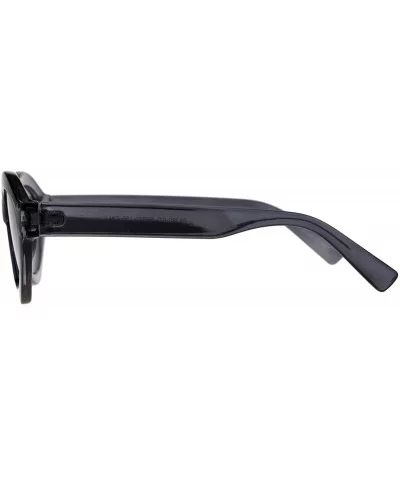 Womens Mod Oval Narrow Plastic Pop Color Sunglasses - Black - CG180ZAZQEC $6.77 Oval