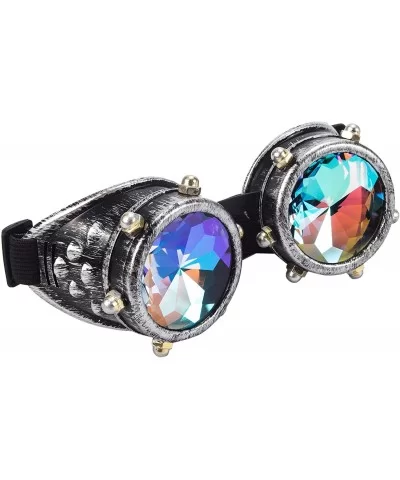 Rainbow Prism Kaleidoscope Glasses Victorian Style Steampunk Goggles - Red Copper(screw) - CU18T52L06T $7.29 Goggle