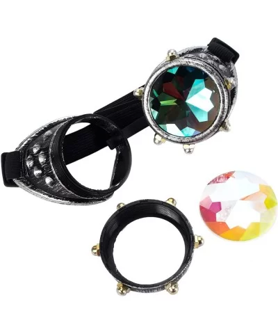 Rainbow Prism Kaleidoscope Glasses Victorian Style Steampunk Goggles - Red Copper(screw) - CU18T52L06T $7.29 Goggle