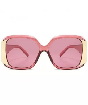 Fashion oversized Square Frame Glasses Brand Designer Retro Big Frame Women Sunglasses - Red - CW18WIQSX5U $9.89 Oversized