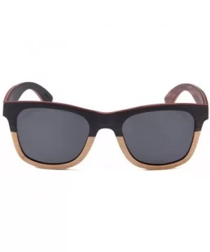 Wood Polarized Sunglasses for Men and Women - Two-Tone - UV Protected - Milanos - CW18NKEWS98 $36.51 Wayfarer