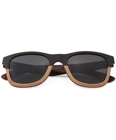 Wood Polarized Sunglasses for Men and Women - Two-Tone - UV Protected - Milanos - CW18NKEWS98 $36.51 Wayfarer