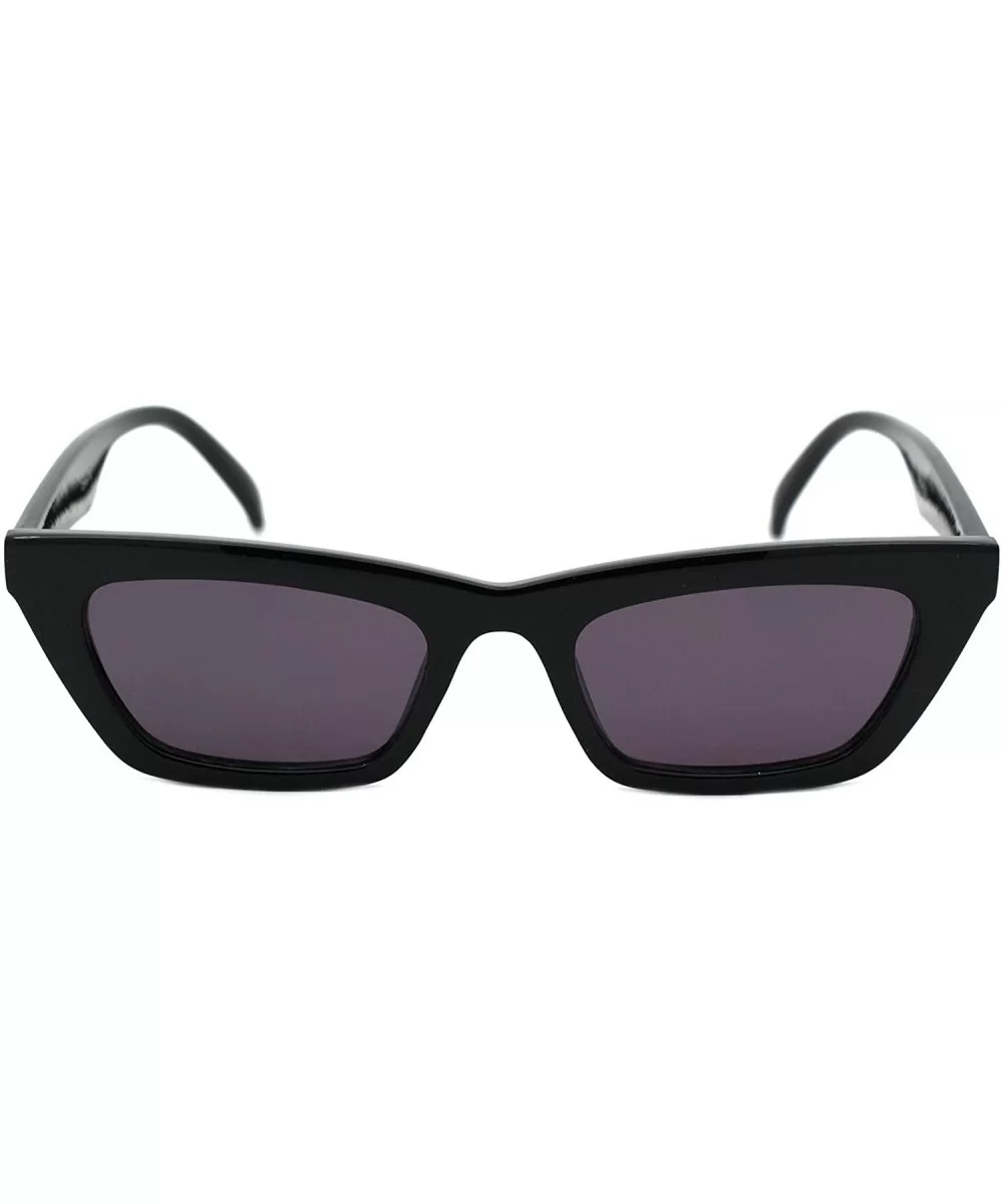 Rectangular Cateye Sunglasses Womens Retro Fashion Shades UV 400 - Black - C218XA50TGM $7.93 Rectangular