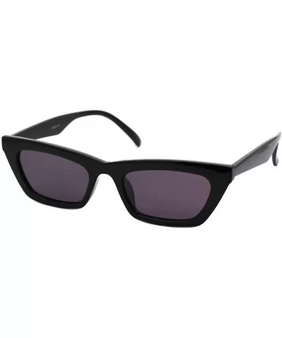 Rectangular Cateye Sunglasses Womens Retro Fashion Shades UV 400 - Black - C218XA50TGM $7.93 Rectangular