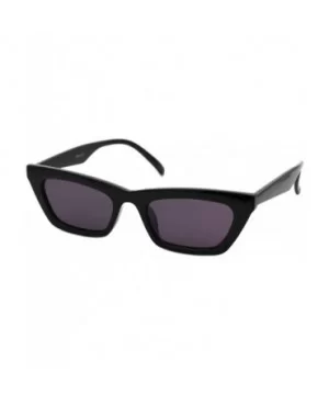 Rectangular Cateye Sunglasses Womens Retro Fashion Shades UV 400 - Black - C218XA50TGM $7.93 Rectangular