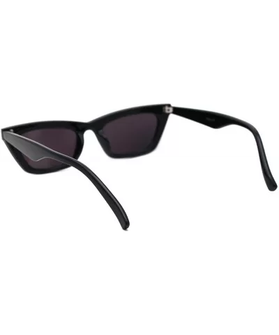 Rectangular Cateye Sunglasses Womens Retro Fashion Shades UV 400 - Black - C218XA50TGM $7.93 Rectangular