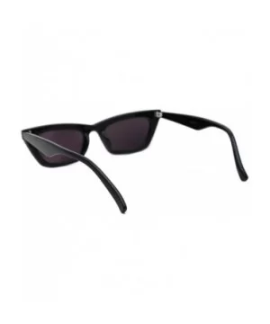 Rectangular Cateye Sunglasses Womens Retro Fashion Shades UV 400 - Black - C218XA50TGM $7.93 Rectangular