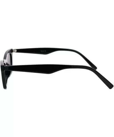 Rectangular Cateye Sunglasses Womens Retro Fashion Shades UV 400 - Black - C218XA50TGM $7.93 Rectangular