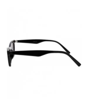 Rectangular Cateye Sunglasses Womens Retro Fashion Shades UV 400 - Black - C218XA50TGM $7.93 Rectangular