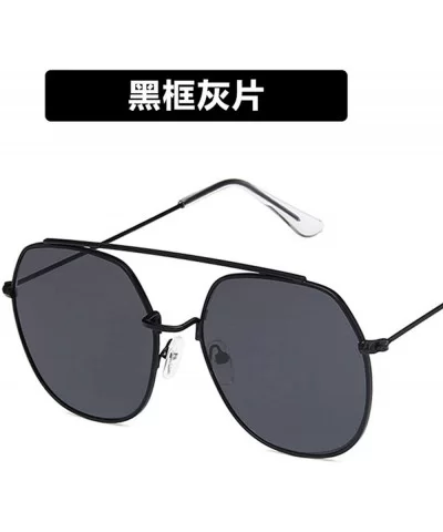 Women Sunglasses Retro Big Luxury Mirror Round Sun Glasses Metal Frame Vintage Oversized - 2 - C7198ZLL3NE $29.64 Aviator