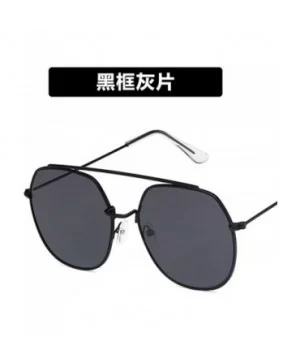 Women Sunglasses Retro Big Luxury Mirror Round Sun Glasses Metal Frame Vintage Oversized - 2 - C7198ZLL3NE $29.64 Aviator