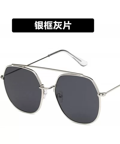 Women Sunglasses Retro Big Luxury Mirror Round Sun Glasses Metal Frame Vintage Oversized - 2 - C7198ZLL3NE $29.64 Aviator