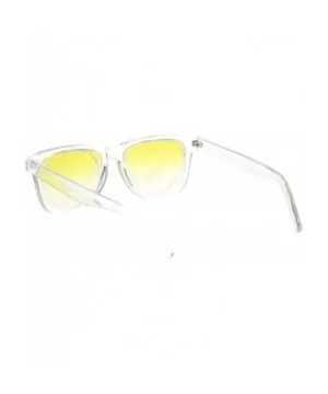 Classic Square Sunglasses Heart Shape Cutout Lens Translucent Colors UV 400 - Clear (Yellow) - CE195ESNXCE $7.34 Square