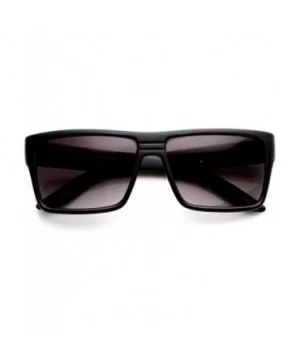 Modern Fashion Flat Top Rectangular Sunglasses (Matte Black) - C511EIDM4HT $11.47 Rectangular