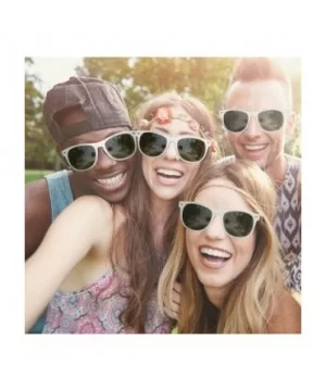 12 Pack Retro Sunglasses Bulk for Kids Adults Party Favors - White - CT11MPSX4R3 $9.95 Goggle