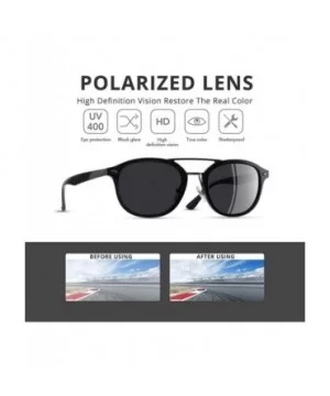 Classic Polarized Sunglasses Men Women Ultralight TR90 Frame Round Male Gafas Oculos De Sol - CO197Y75YWM $18.02 Oversized