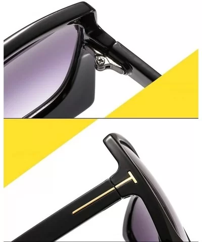 Oversize Leopard Print Square Sunglasses For Women Vintage Retro Sun Galsses Men Luxury Brand - C7 - CC197ZLNLML $7.00 Square