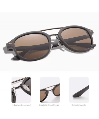 Classic Polarized Sunglasses Men Women Ultralight TR90 Frame Round Male Gafas Oculos De Sol - CO197Y75YWM $18.02 Oversized