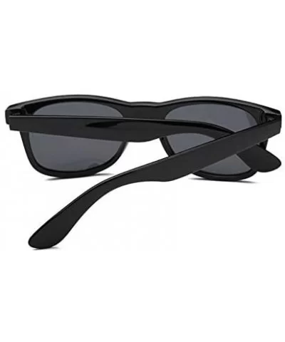 New Cat Eye Polarized Sunglasses Men Women Fashion Square Design Vintage Shades - Matt Black/Blue - CL1987LZDXN $6.94 Cat Eye