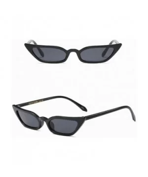 Women's Sunglasses-Vintage Cat Eye Small Frame UV400 Eyewear Sunglasses - Black - CA18E4Q956Q $8.03 Oversized