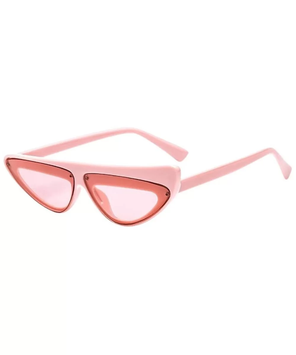 Women Vintage Cat Eye Sunglasses Retro Oval Frame UV400 Eyewear (A) - A - CD18DTQGAON $3.81 Oval