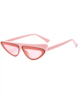 Women Vintage Cat Eye Sunglasses Retro Oval Frame UV400 Eyewear (A) - A - CD18DTQGAON $3.81 Oval