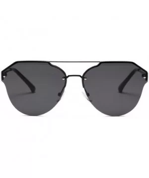 Metal Edge Frame UV Glasses Sunglasses Men Women Retro Vintage Glasses (Gray) - Gray - CV18E4UUD3R $8.35 Aviator