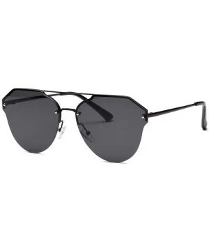 Metal Edge Frame UV Glasses Sunglasses Men Women Retro Vintage Glasses (Gray) - Gray - CV18E4UUD3R $8.35 Aviator