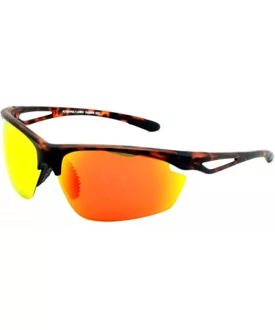 Polarized Sports Wrap Around Sunglasses Perfect for Fishing Cycling - Tortoise - C1125BYP529 $10.84 Wrap