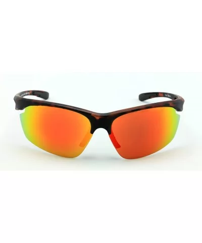 Polarized Sports Wrap Around Sunglasses Perfect for Fishing Cycling - Tortoise - C1125BYP529 $10.84 Wrap